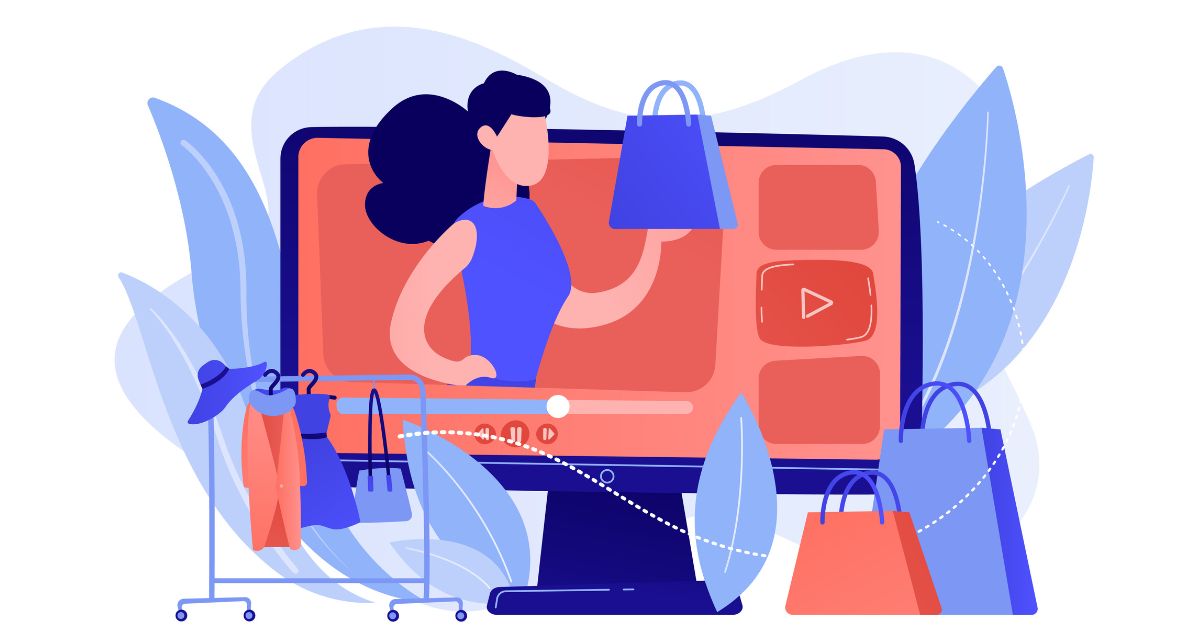 Online shopping illustration