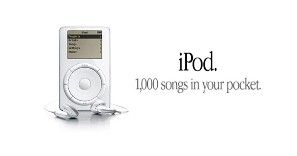 Apple's ad for the first iPod - 1000 songs in your pocket