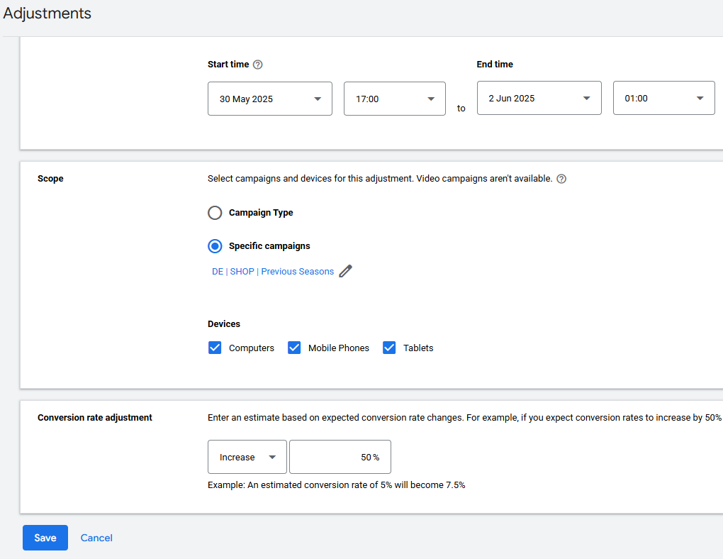 Seasonal Bid Adjustments in Google Ads